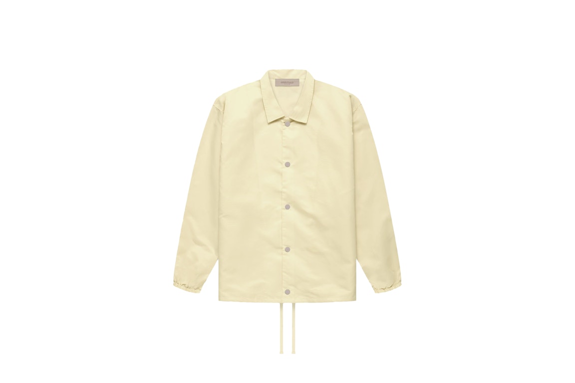 Pre-owned Fear Of God Essentials Nylon Coaches Jacket Canary