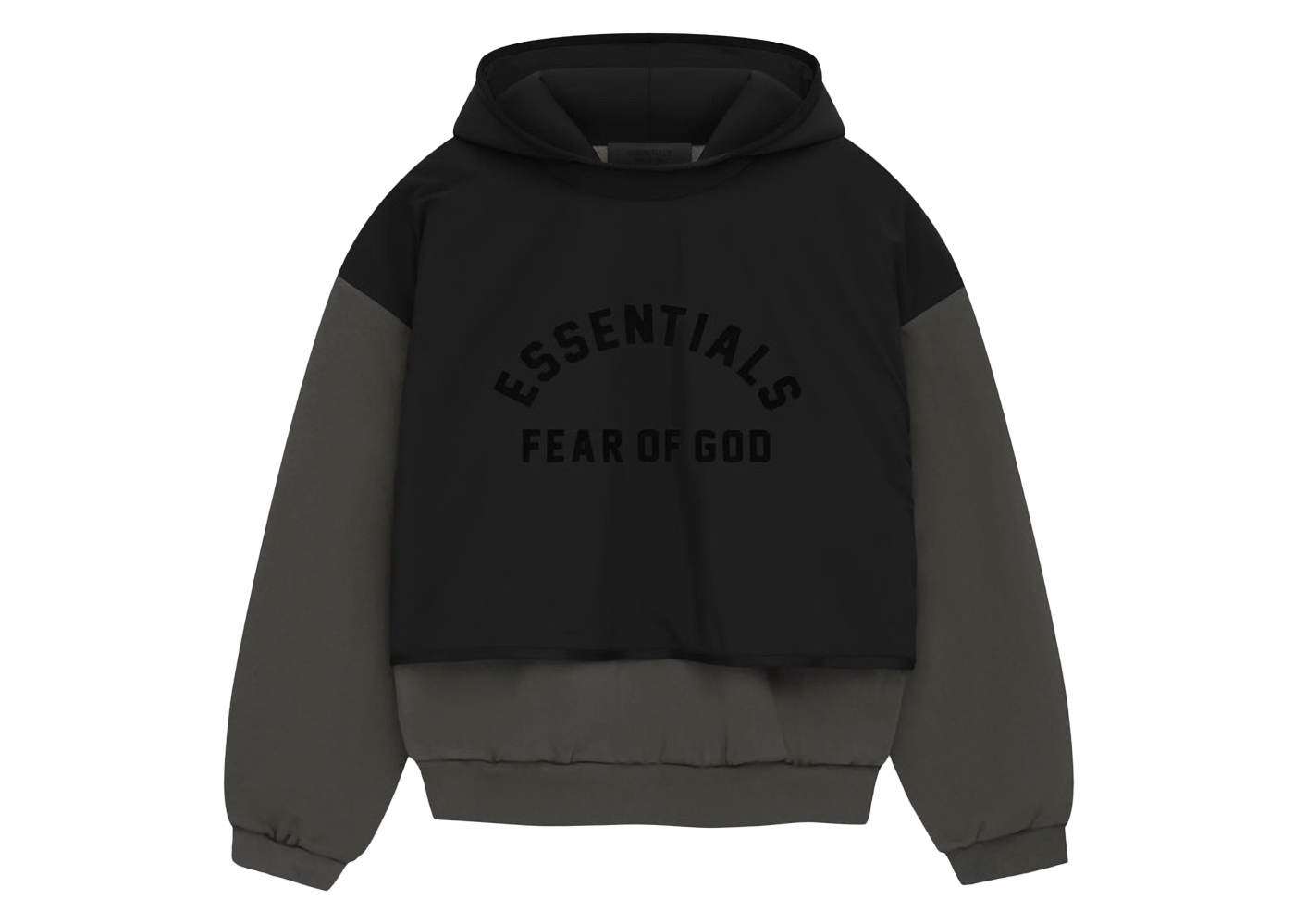 Fear of God Essentials Nylon Fleece Hooded Sweater Ink/Jet Black ...