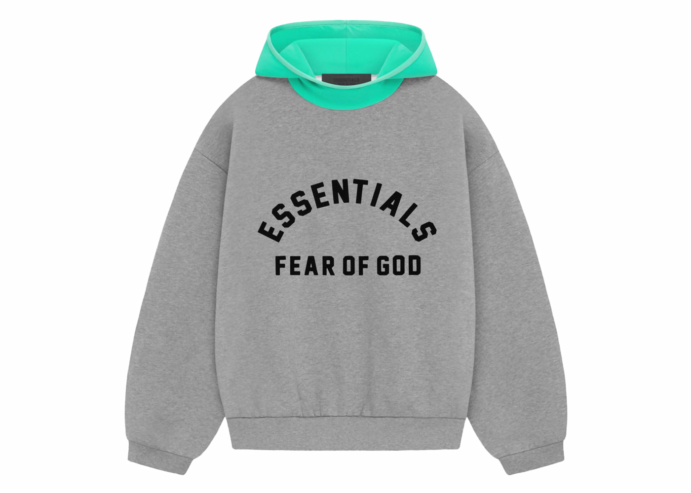 Fear of God Essentials Nylon Fleece Hoodie Dark Heather Oatmeal/Mint Leaf  Men's - FW23 - US