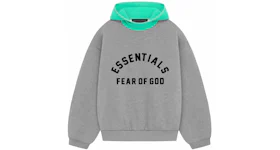 Fear of God Essentials Nylon Fleece Hoodie Dark Heather Oatmeal/Mint Leaf