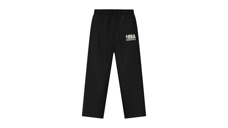 NBA 黒パンツ ドローストリング付き　fear offgod Fear of God Essentials Nylon NBA Tearaway Pant Black メンズ - FW25