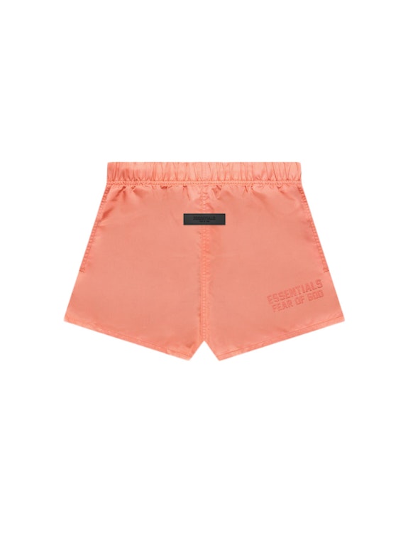 Pre-owned Fear Of God Essentials Nylon Running Shorts Coral