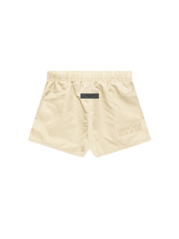 Pre-owned Fear Of God Essentials Nylon Running Shorts Egg Shell