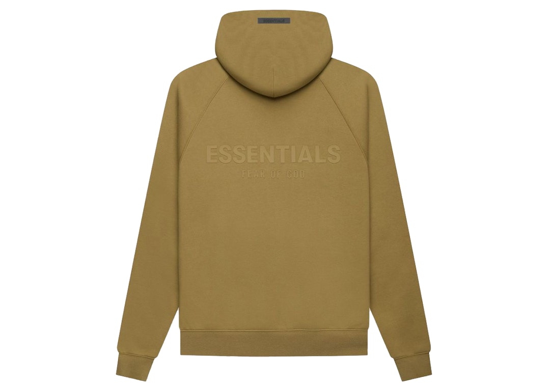 Pre-owned Fear Of God Essentials Pullover Hoodie Amber