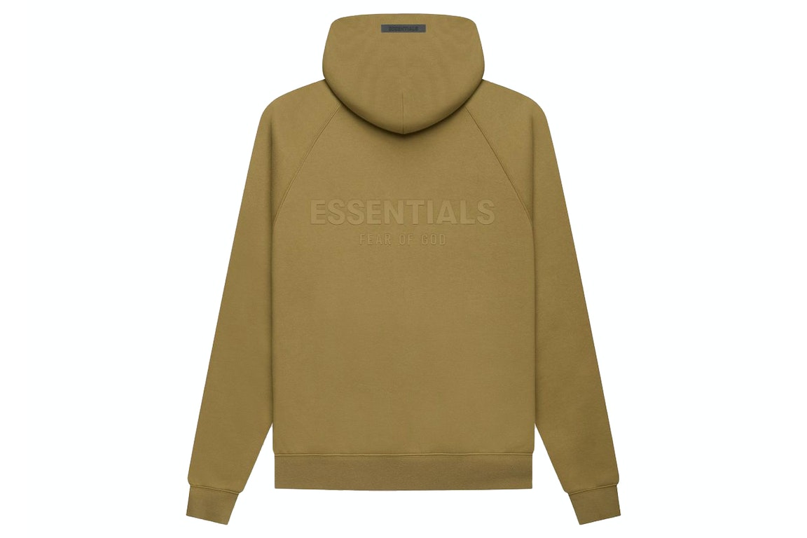 Pre-owned Fear Of God Essentials Pullover Hoodie Amber