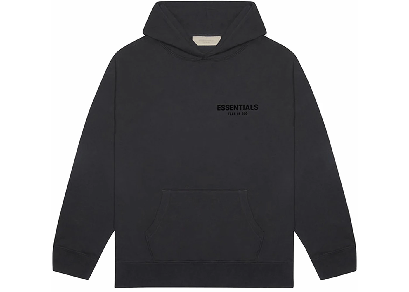 Fear Of God Essentials Pullover Chest Logo Hoodie Stretch Limo Black fear-of-god-essentials-pullover-chest-logo-hoodie-stretch-limo-black