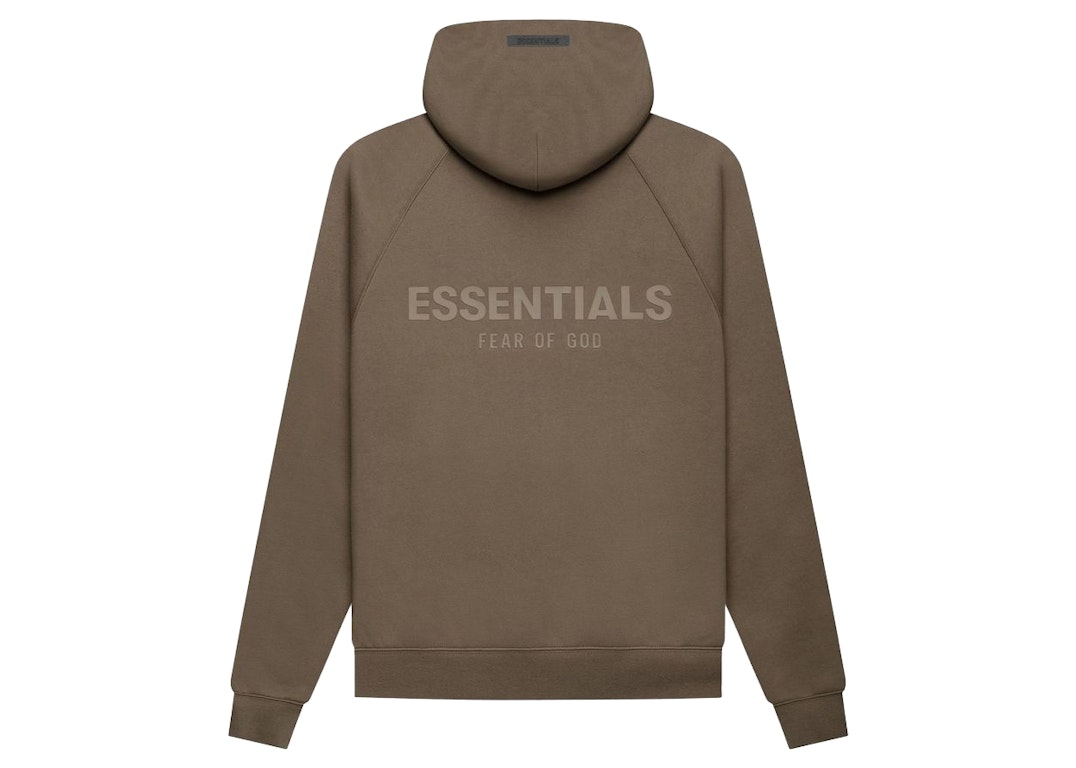 Pre-owned Fear Of God Essentials Pullover Hoodie Harvest