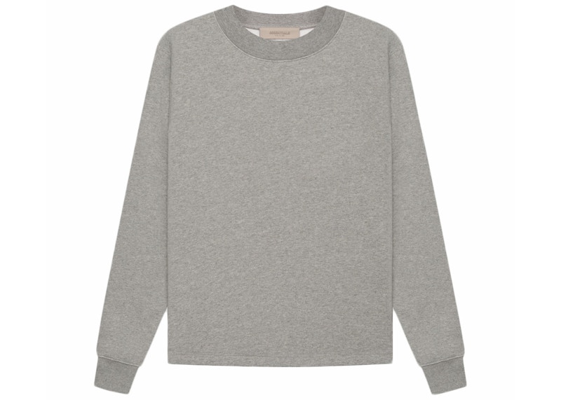 Pre-owned Fear Of God Men's Essentials Relaxed Crewneck Sweatshirt (ss22) In Dark Oatmeal