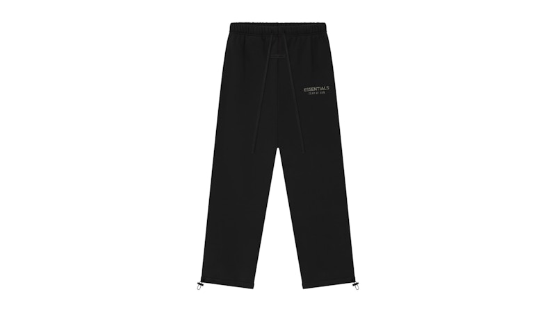 Pre-owned Fear Of God Men's Essentials Relaxed Fleece Sweatpant (fw25) In Jet Black