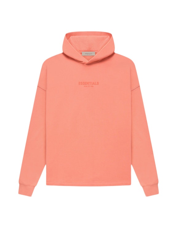 Pre-owned Fear Of God Essentials Relaxed Hoodie Coral