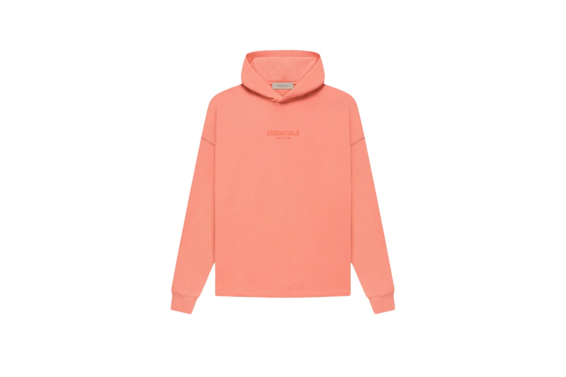 Pre-owned Fear Of God Essentials Relaxed Hoodie Coral
