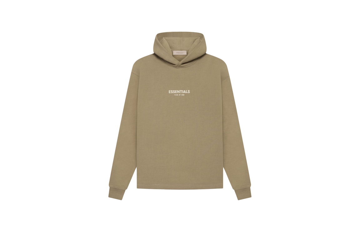 Pre-owned Fear Of God Essentials Relaxed Hoodie Oak