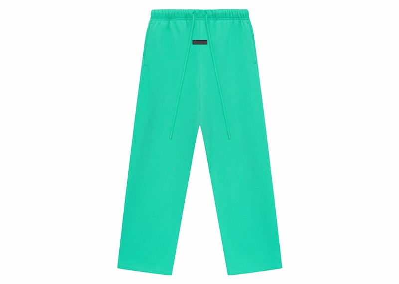 Pre-owned Fear Of God Men's Essentials Relaxed Pants In Mint Leaf