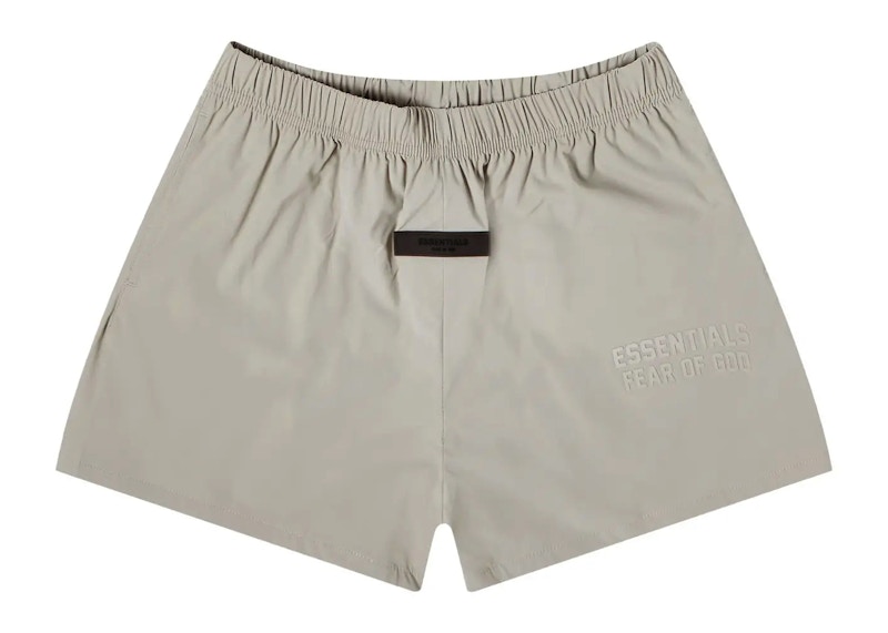 Pre-owned Fear Of God Men's  Essentials Running Nylon Short In Seal In Gray