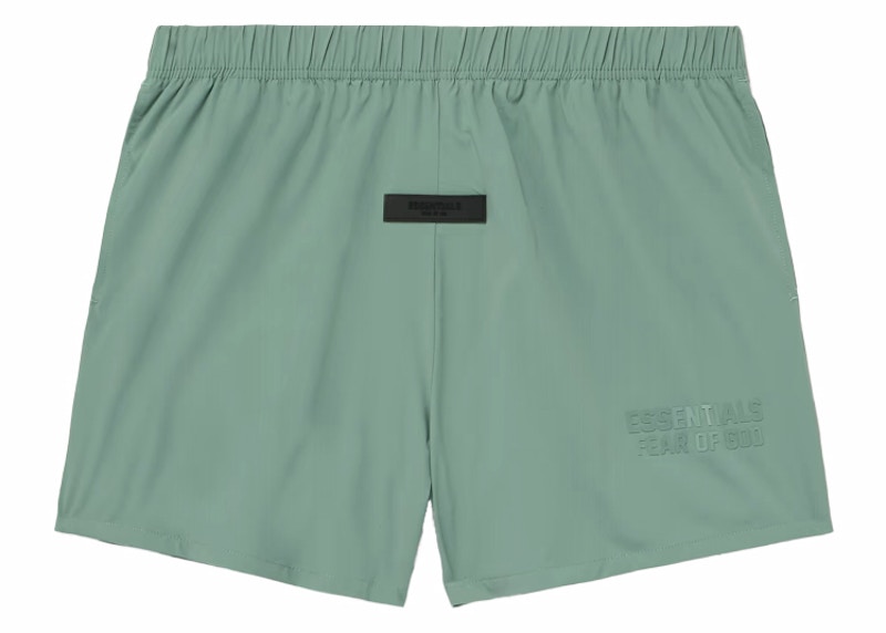 Pre-owned Fear Of God Men's  Essentials Running Short In Sycamore In Brown