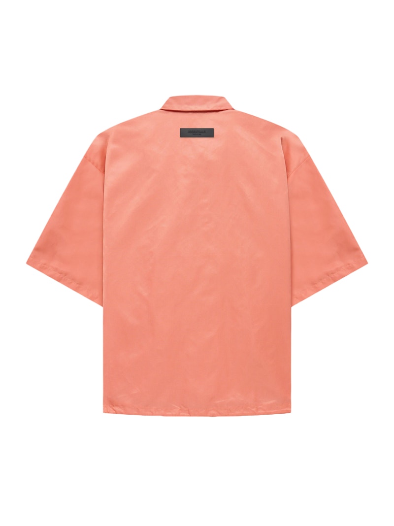 Fear of God Essentials S/S Nylon Shirt Coral Men's - FW22 - US