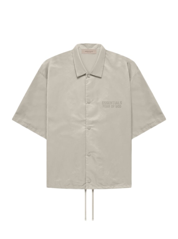 Pre-owned Fear Of God Essentials S/s Nylon Shirt Smoke