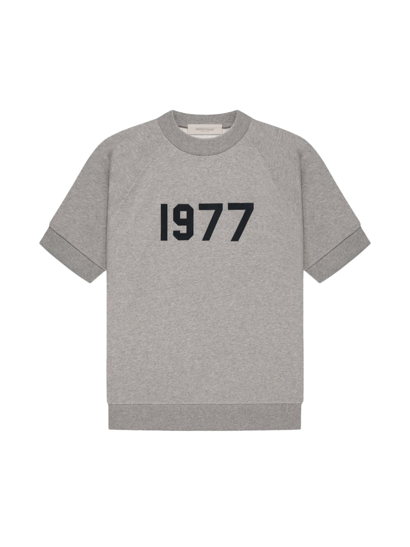 Pre-owned Fear Of God Men's Essentials Short Sleeve Sweatshirt In Dark Oatmeal