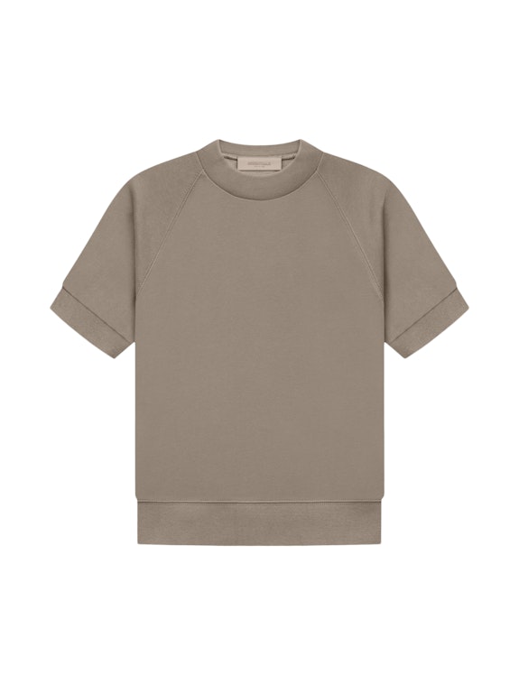 Pre-owned Fear Of God Essentials S/s Sweatshirt Desert Taupe