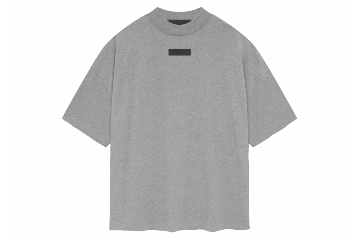Pre-owned Fear Of God Essentials S/s Tee Dark Heather Oatmeal