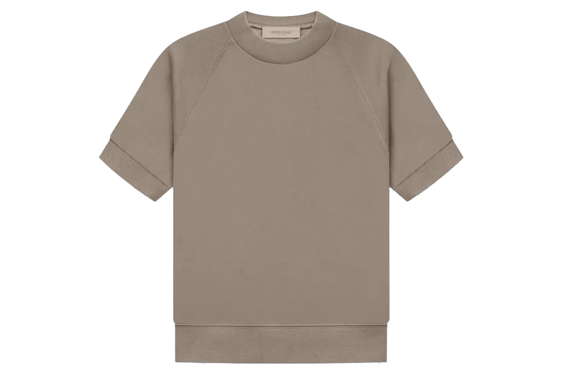 Pre-owned Fear Of God Essentials Ss Sweatshirt Desert Taupe