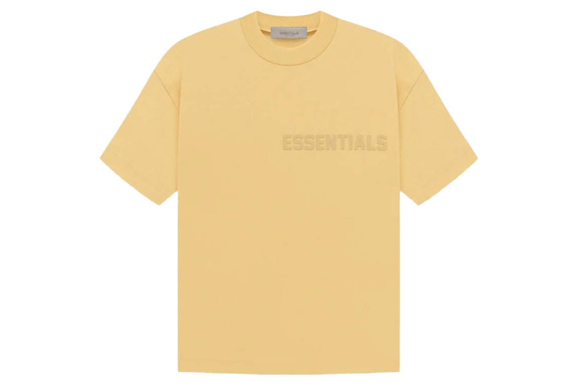 Pre-owned Fear Of God Essentials Ss Tee Light Tuscan
