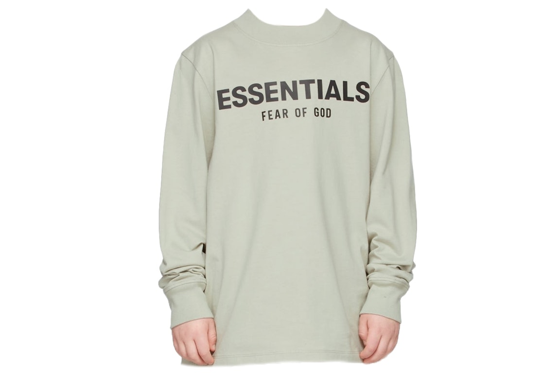 Pre-owned Fear Of God Essentials Ssense Exclusive Kids L/s T-shirt Concrete