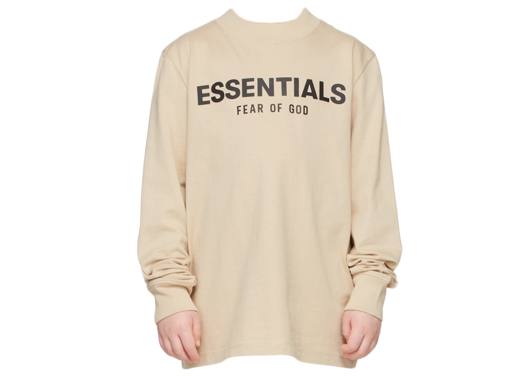 Pre-owned Fear Of God Essentials Ssense Exclusive Kids L/s T-shirt Linen