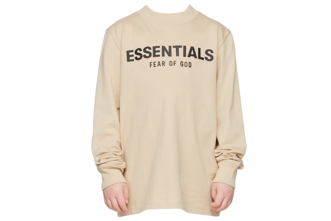 Pre-owned Fear Of God Essentials Ssense Exclusive Kids L/s T-shirt Linen