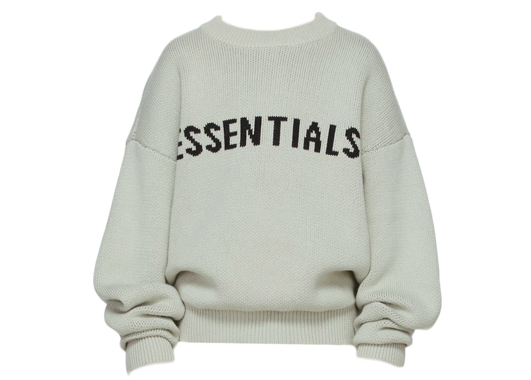 Pre-owned Fear Of God Essentials Ssense Exclusive Kids Sweater Concrete
