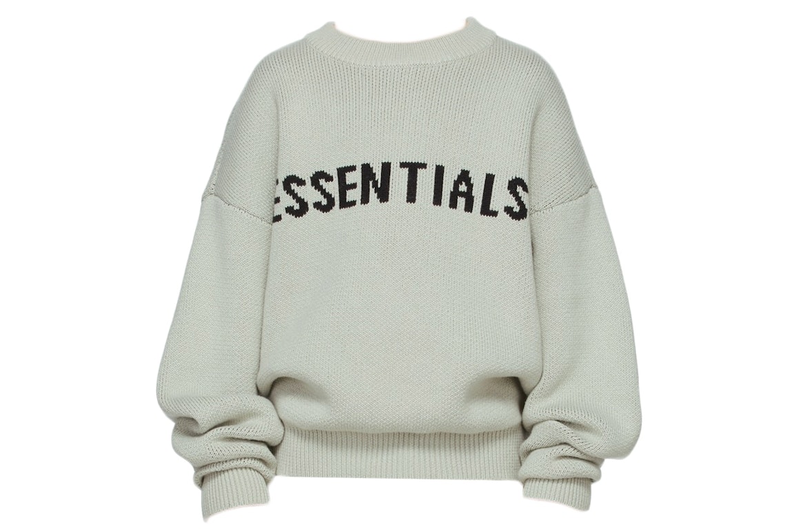 Pre-owned Fear Of God Essentials Ssense Exclusive Kids Sweater Concrete