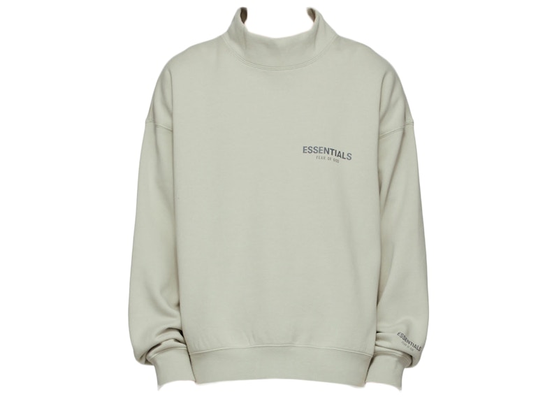 Fear of God Essentials SSENSE Exclusive Mock Neck Sweatshirt Concrete