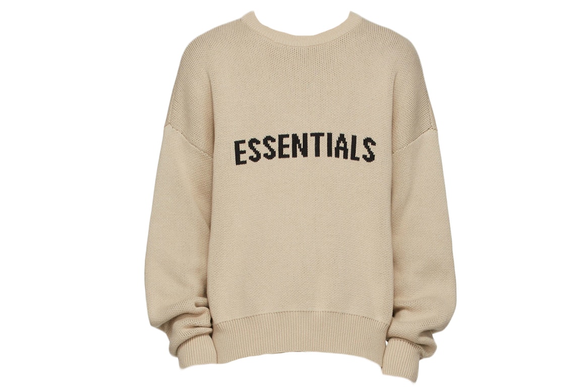 Pre-owned Fear Of God Essentials Ssense Exclusive Pullover Sweater Linen