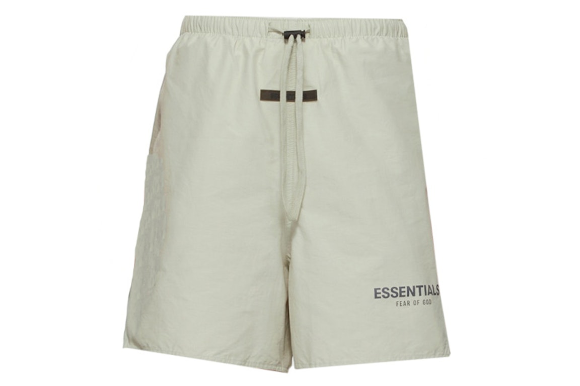 Pre-owned Fear Of God Essentials Ssense Exclusive Volley Shorts Concrete