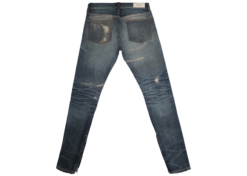 Fear of God Essentials Skinny Taper Denim Jeans Indigo Men's ...