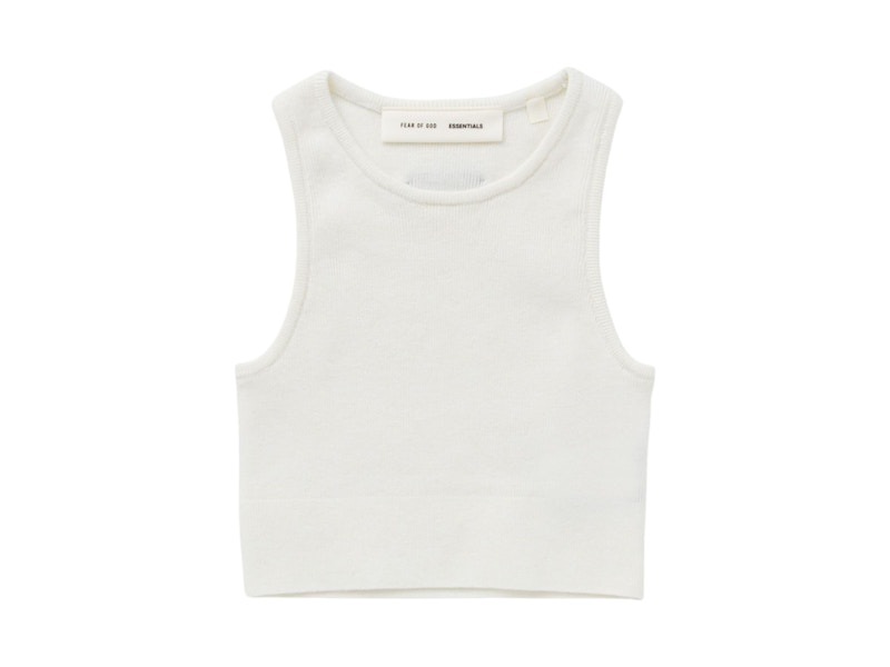 ブラジャー FEAR OF GOD SS25 SOFT RIB SPORT TANK (192SP257691FW T) Fear of God Essentials Soft Rib Sport Tank Cloud White - US