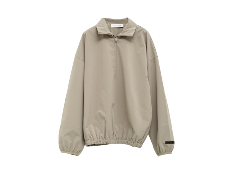 スウェット・トレーナー FEAR OF GOD ESSENTIALS SPORTY NYLON HALF ZIP Fear of God Essentials Sporty Nylon Half Zip Timber Men's - US