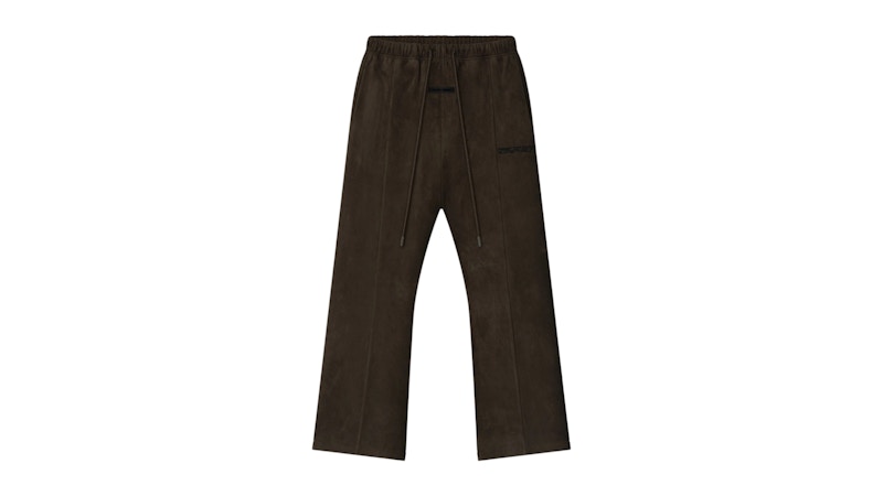 Fear of God Essentials Suede Fleece Flare Pant Brown Men's - FW25 - US