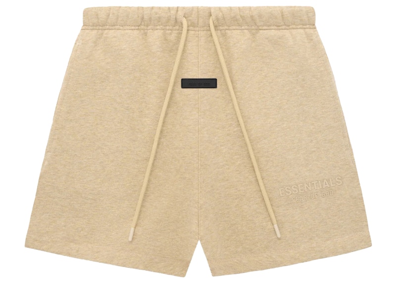 Pre-owned Fear Of God Men's Essentials Sweatshort In Gold Heather