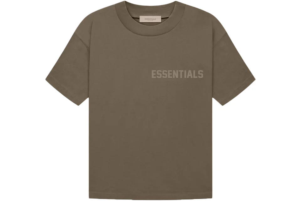 Camiseta Fear of God Essentials en marrón madera