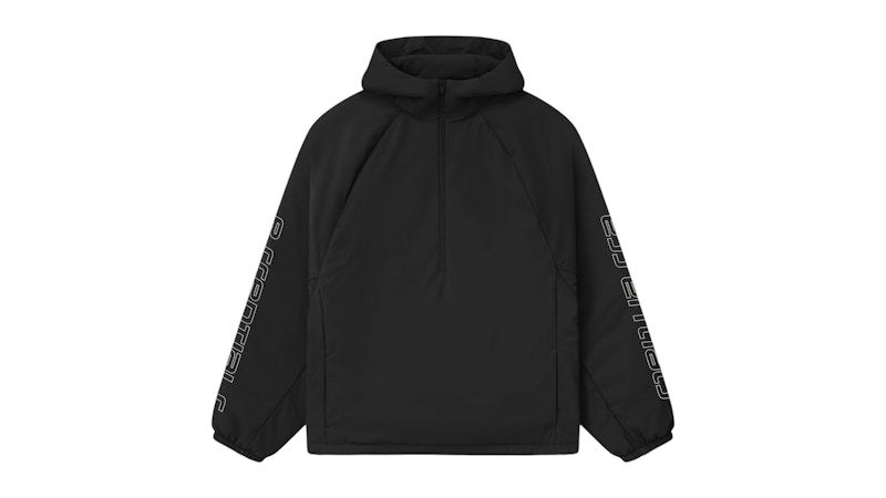 Fear of God Essentials Tech Nylon Half Zip Anorak Vintage Black