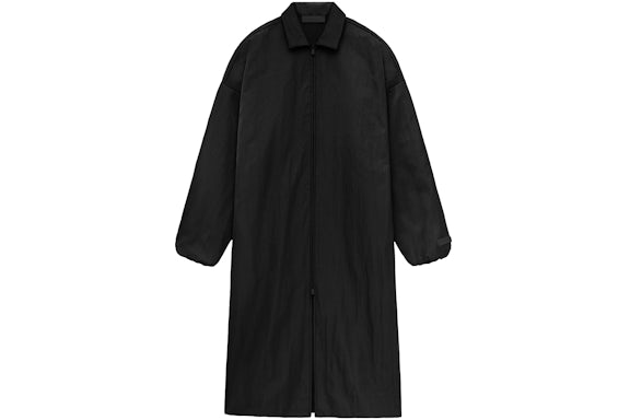 Fear of God Essentials Trench in nylon testurizzato nero