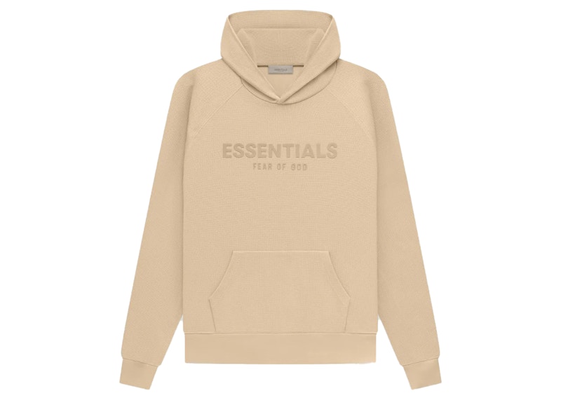 Fear of God Essentials Waffle Raglan Hoodie Sand Men's - SS23 - US