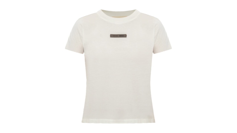 Pre-owned Fear Of God Essentials Women's Cap Sleeve T-shirt In Cloud White