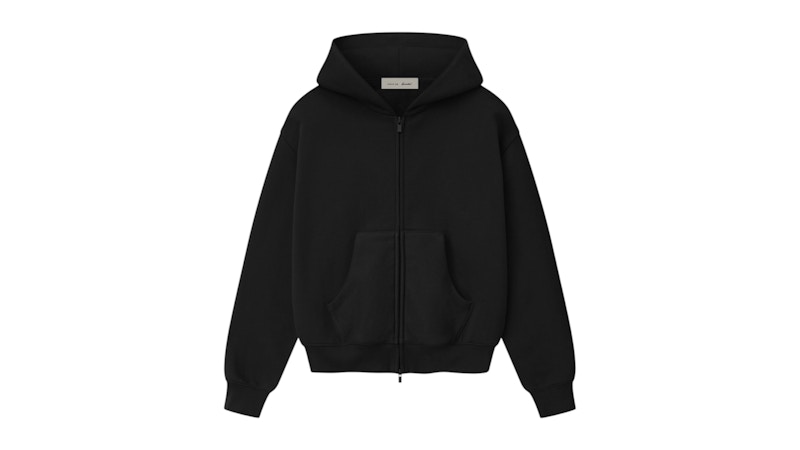 Fear of God Essentials Womens Classic Full Zip Hoodie in Vintage Black