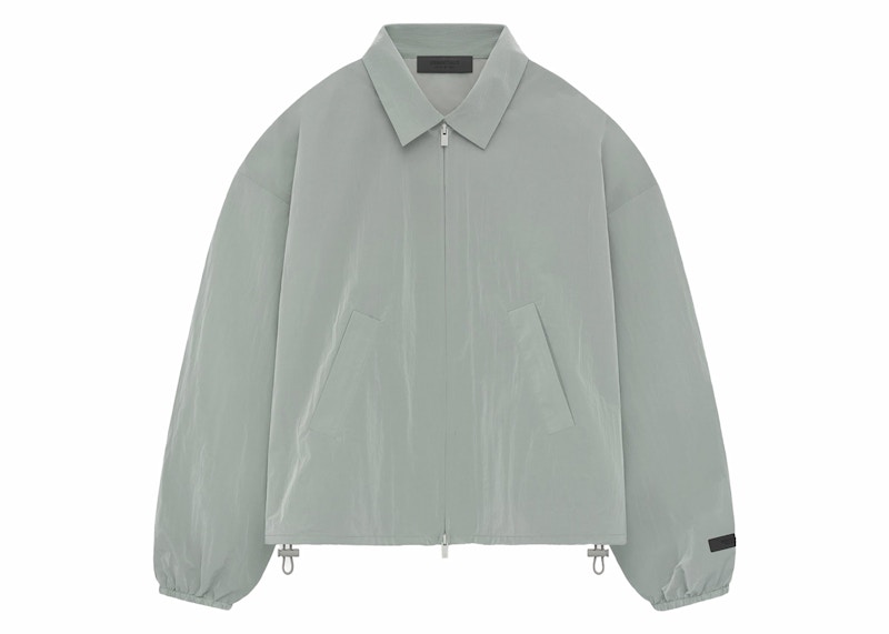 Pre-owned Fear Of God Essentials Women's Crinkle Nylon Shell Bomber Jacket In Seal