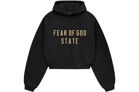Fear of God Essentials Sudadera con capucha corta de vellón para