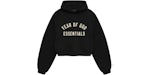 Fear of God Essentials donna Felpa corta in pile con cappuccio (AI24) Nero
