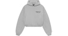 Fear of God Essentials Women's Fleece Cropped Hoodie Light Heather Gray