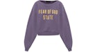 Fear of God Essentials Women's Heavy Fleece Cropped Crewneck Lavender